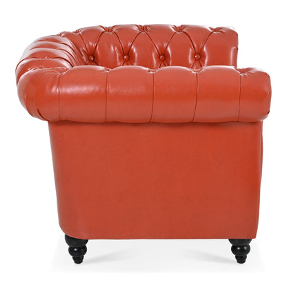 1 Seater Sofa For Living Room - Orange