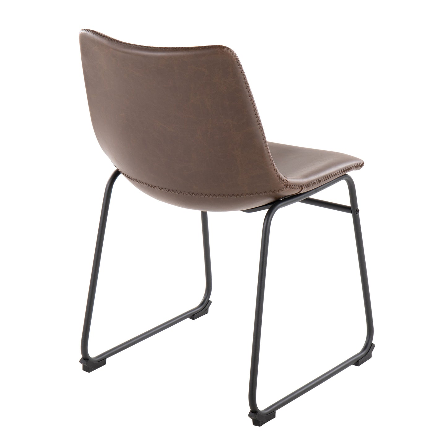 Duke - Industrial Side Chair (Set of 2) - Black / Espresso