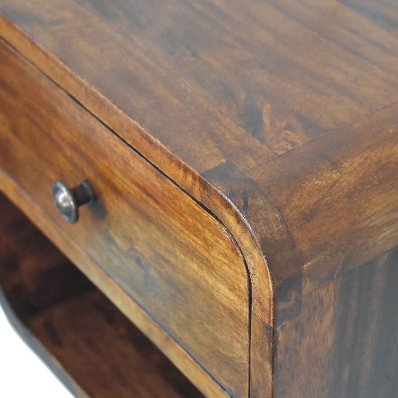 Mini Curve Floating Nightstand - Chestnut