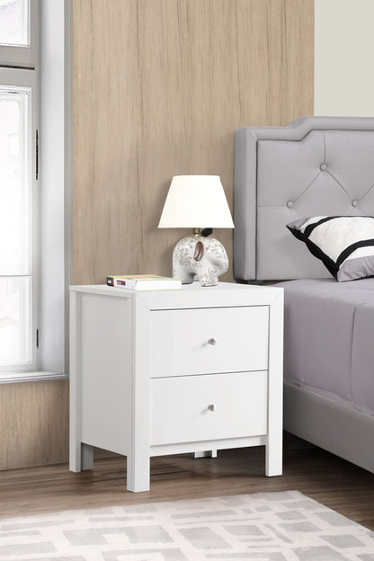 Transitional Nightstand - White
