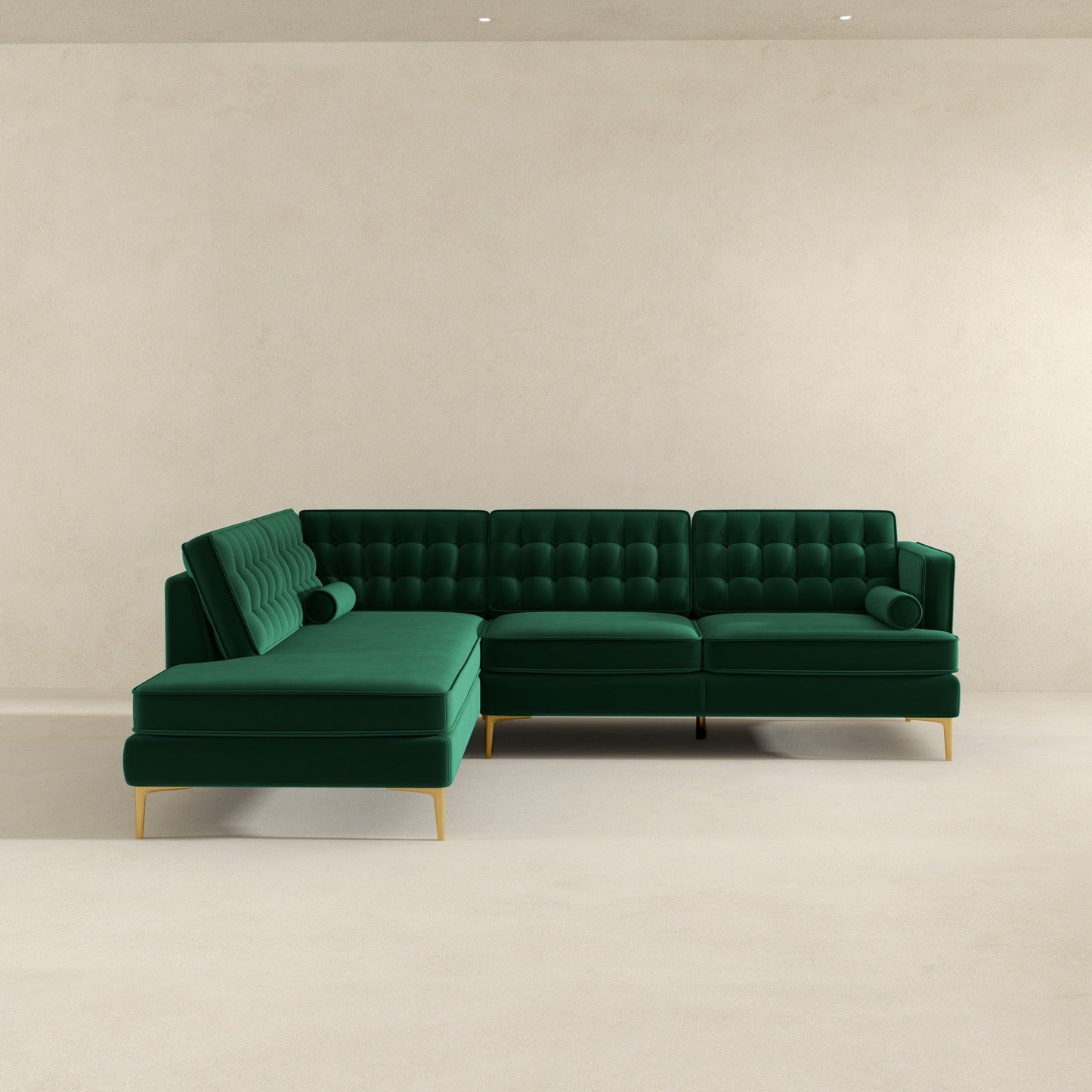 Brooke - Sectional Sofa Left Facing - Green