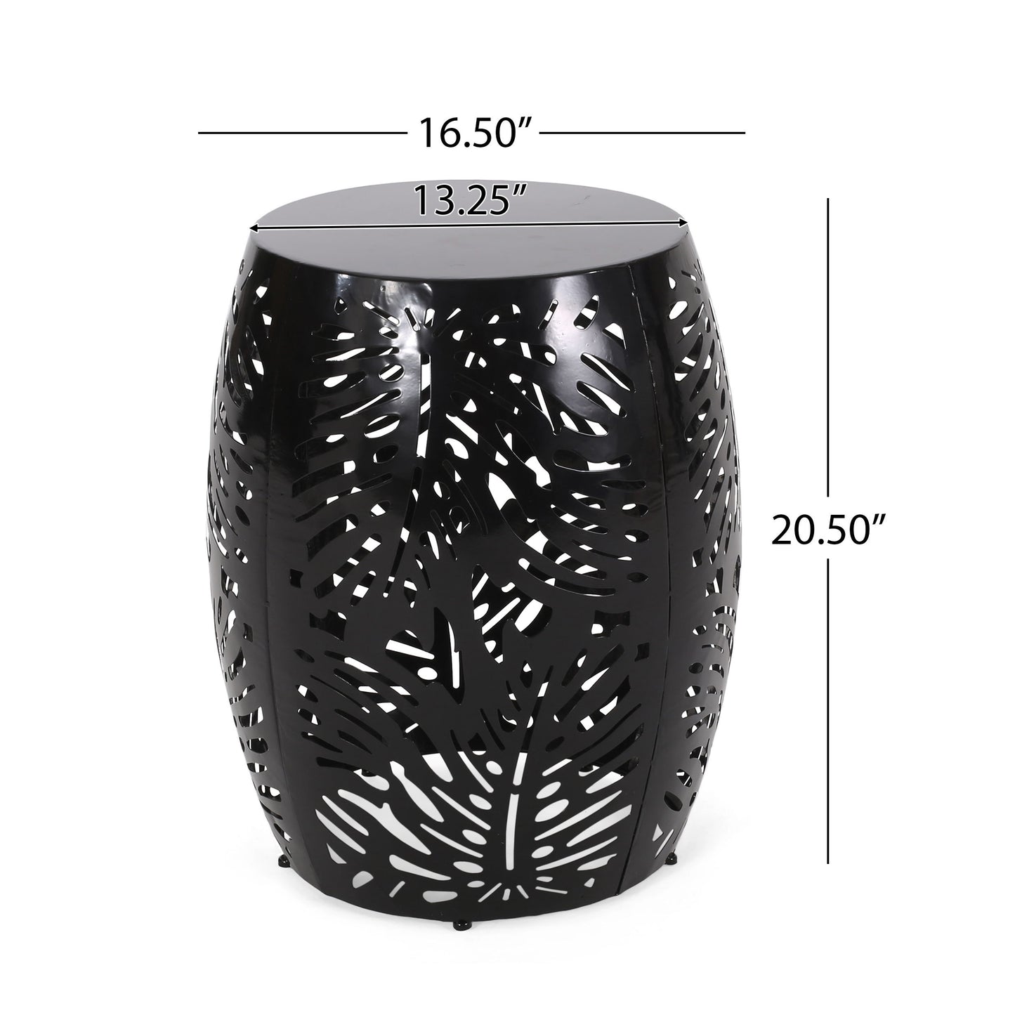 Metal, End Table Large - Black