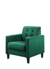 Hale - Velvet Accent Armchair With Tufting - Green