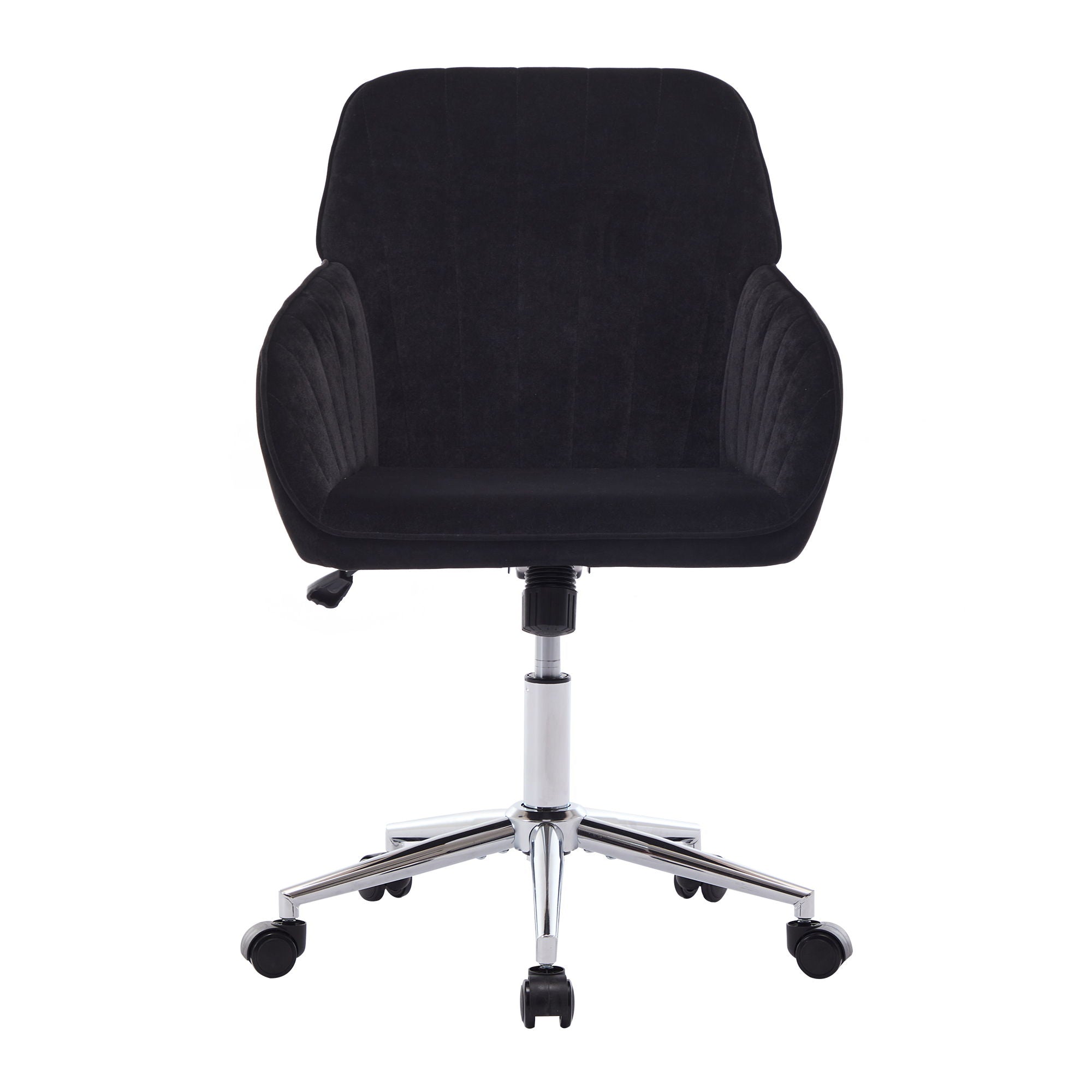 Adjustable Ergonomic Office Chair, Swivel Backrest Seat - Black