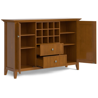 Bedford - Sideboard Buffet And Wine Rack - Light Golden Brown
