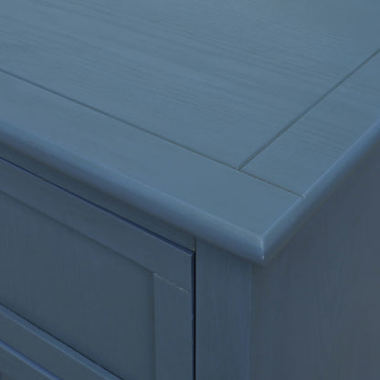 2 Drawer Side Table, American Style, End Table, Suitable For Bedroom - Blue