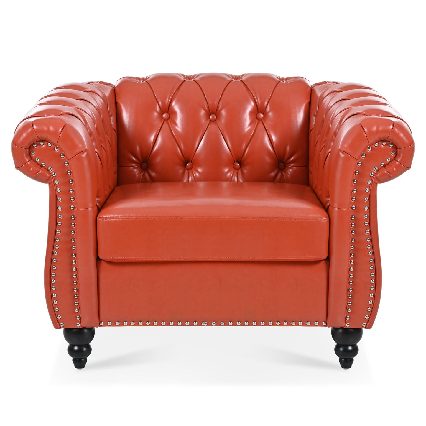 1 Seater Sofa For Living Room - Orange