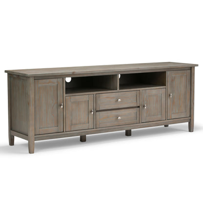 Warm Shaker - TV Media Stand - Distressed Gray