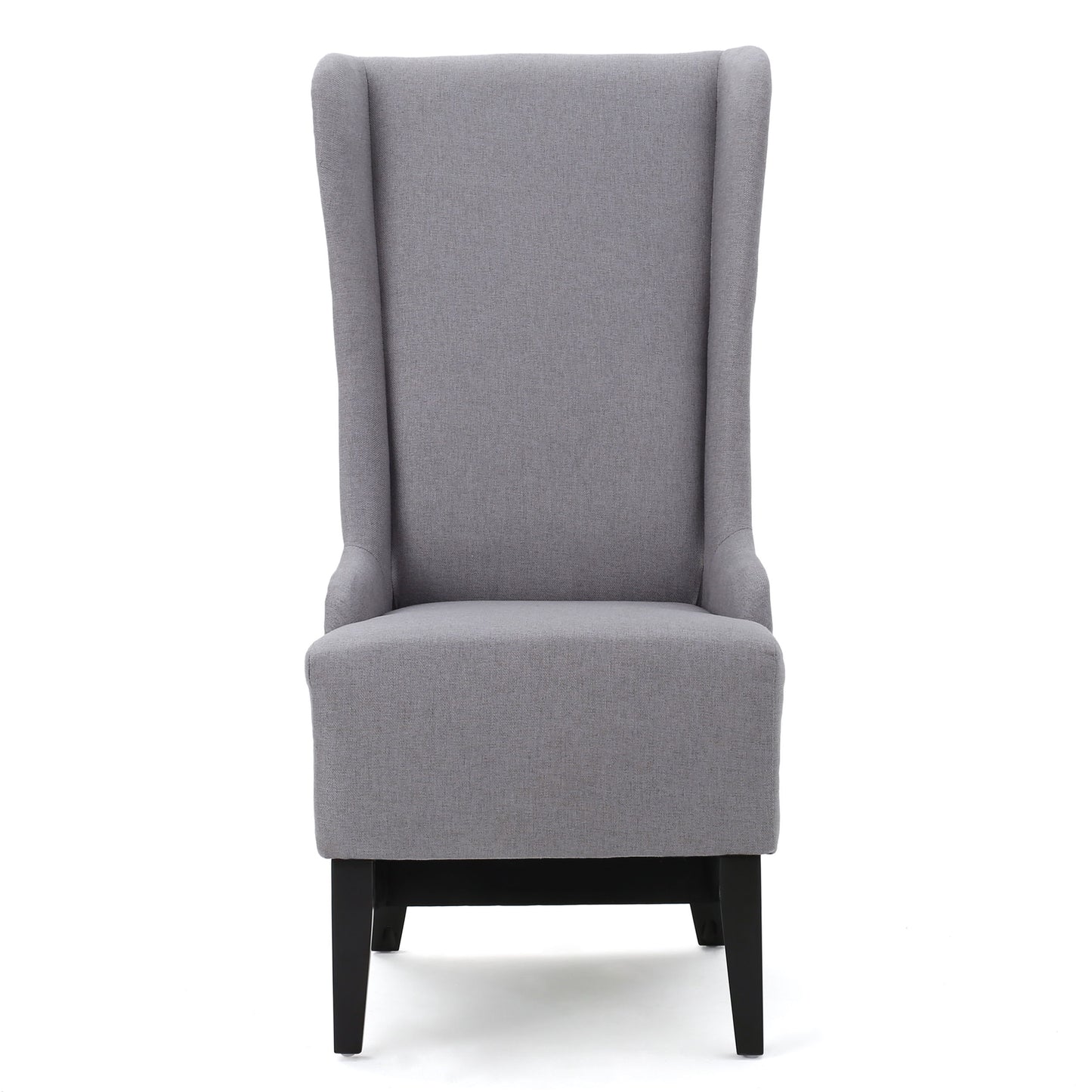 Alight - Upholstered Dining Chair With High Back And Birch Wood Legs - Light Gray