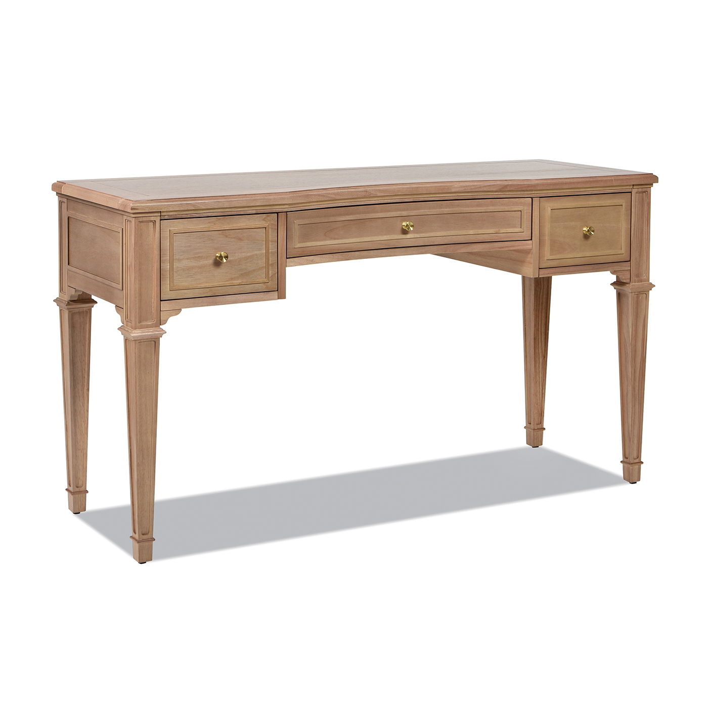 Dauphin - 3 Drawer Executive Desk - Natural Brown