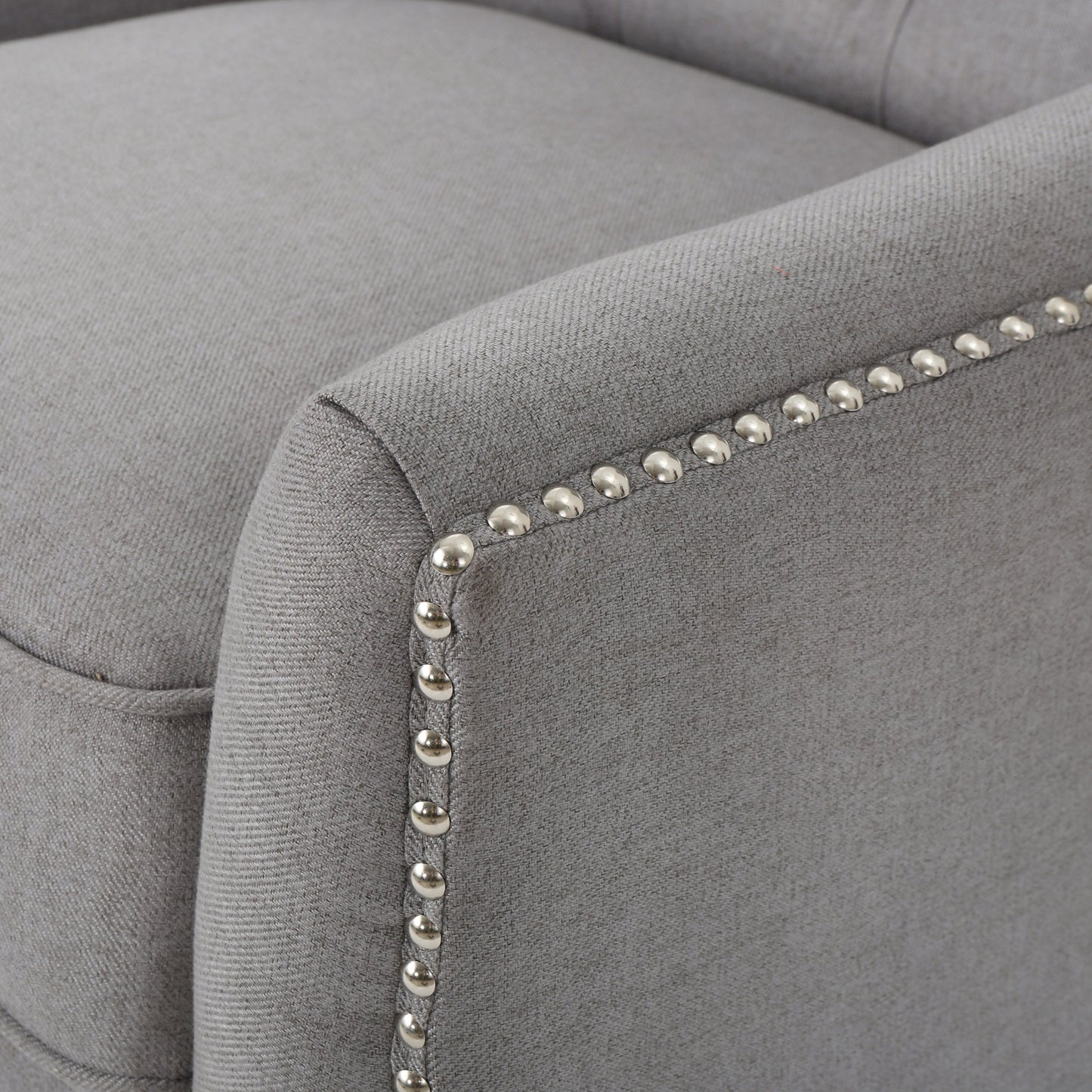 Modern Push Back Recliner - Light Gray