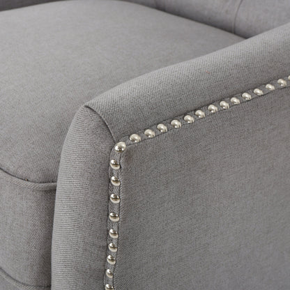 Modern Push Back Recliner - Light Gray