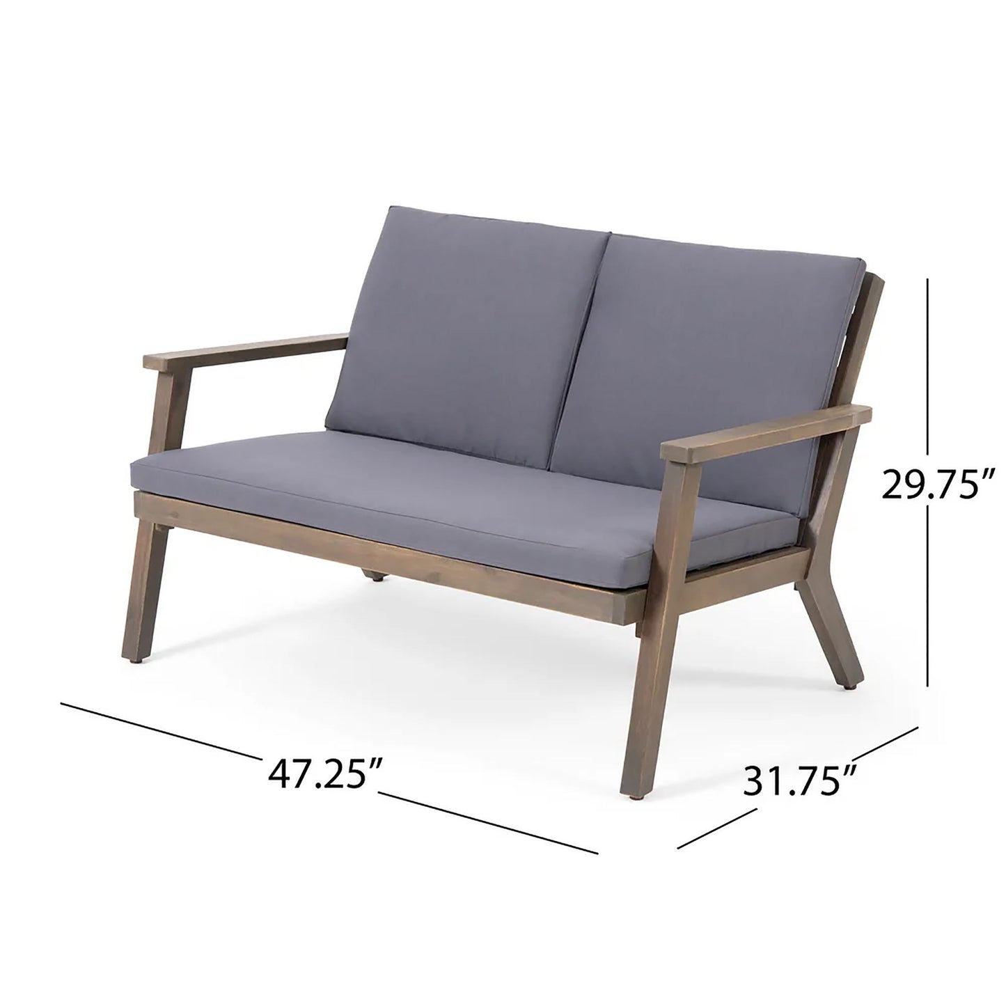 Avacyn - Outdoor 4 Seater Chat Set With Cushions - Gray