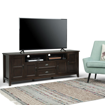 Burlington - TV Media Stand - Mahogany Brown