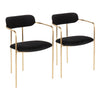 Demi - Contemporary Chair (Set of 2) - Gold / Black