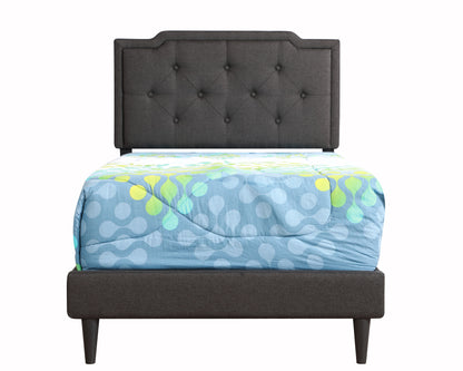 Deb - Twin Bed Upholstered For Cozy Sleep - Black