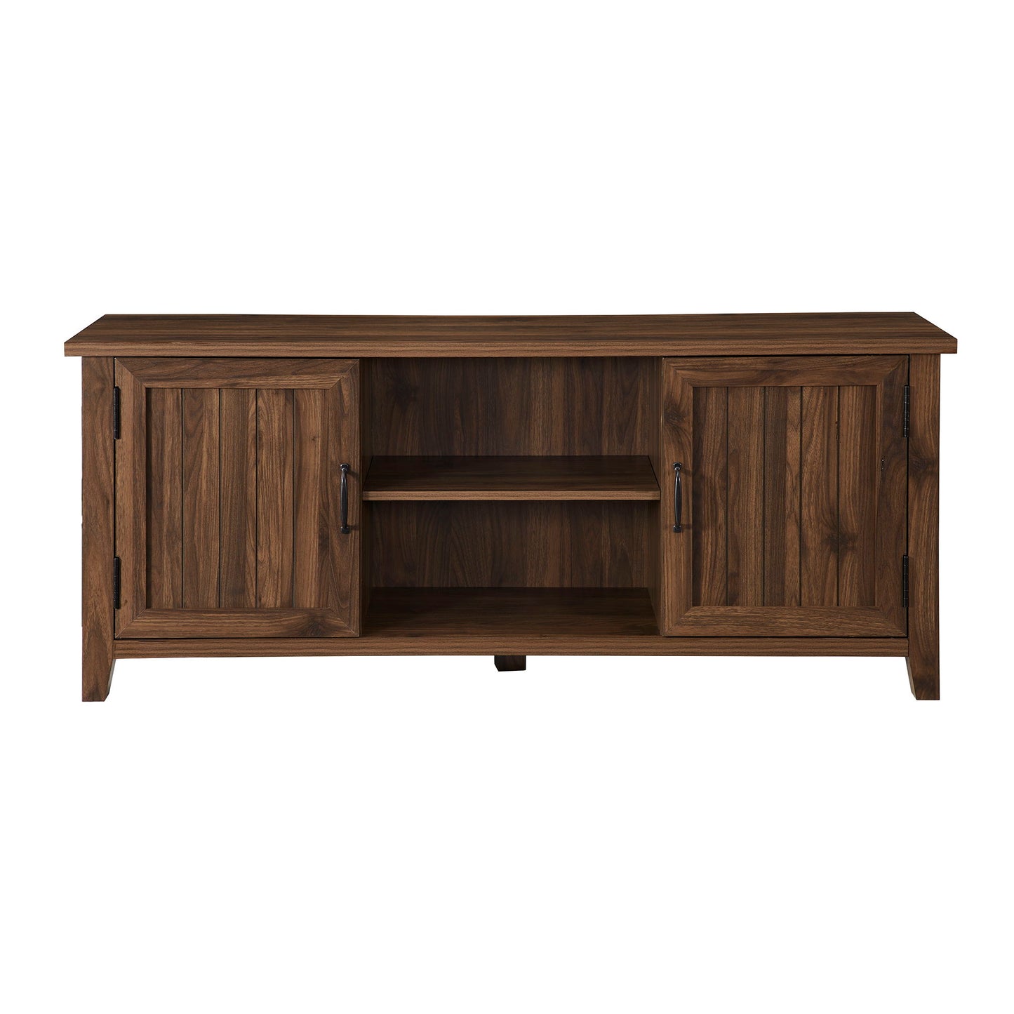 Classic Grooved Door TV Stand For Tvs Up To 65" - Dark Brown
