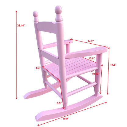 Children's Rocking Chair Indoor Or Outdoor, Suitable For Kids, Durable - Light Pink