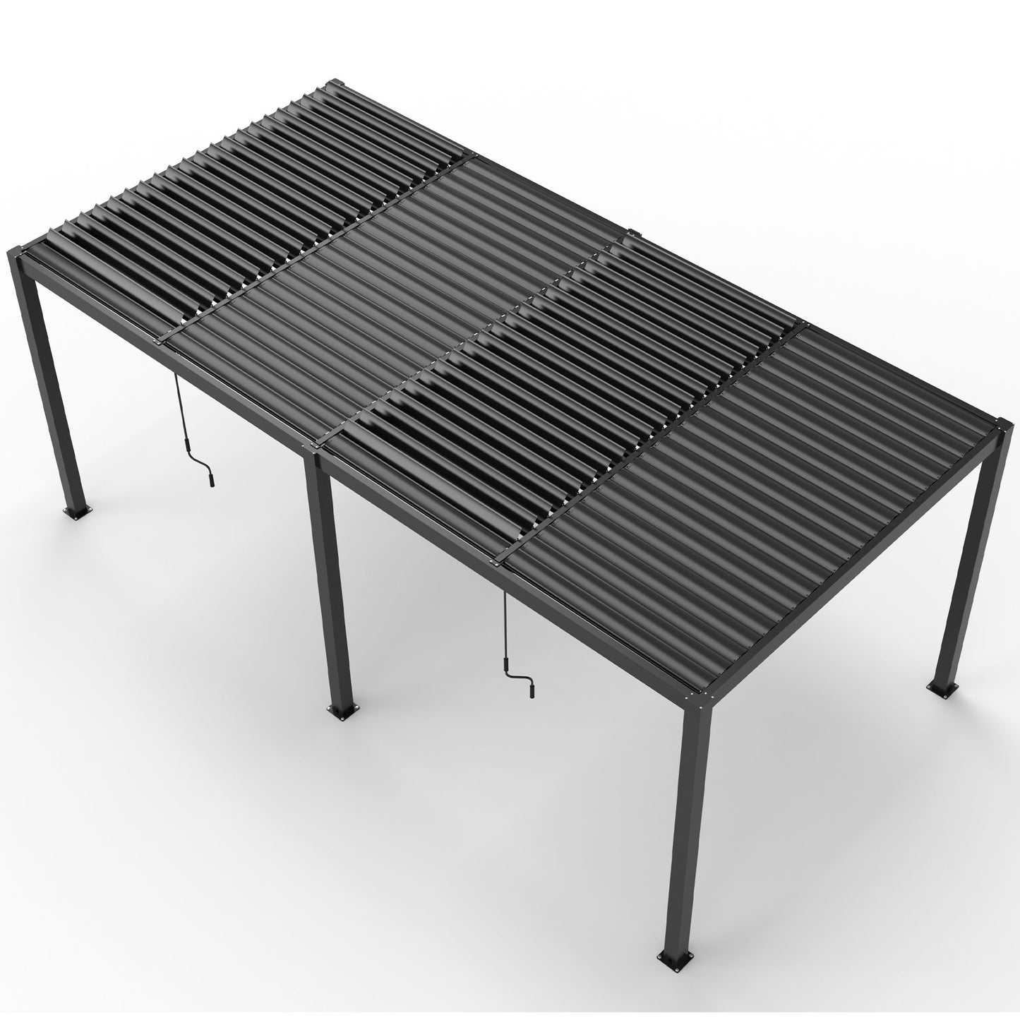 10 x 19 Ft Louver Pergola Frame & Louvers - Black