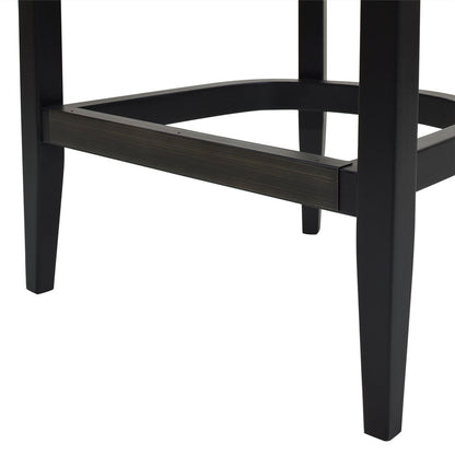 Americana - Mid-Century Modern Cane Back Counter Stool - Jet Black