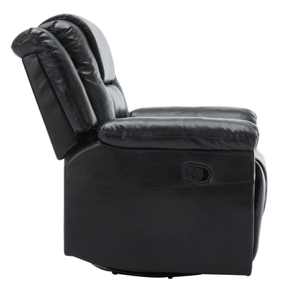 360ÔøΩÔøΩ swivel And Rocking Home Theater Recliner Manual Recliner Chair With Wide Armrest For Living Room - Black
