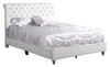 Tufted Transitional Upholstered Bed - White