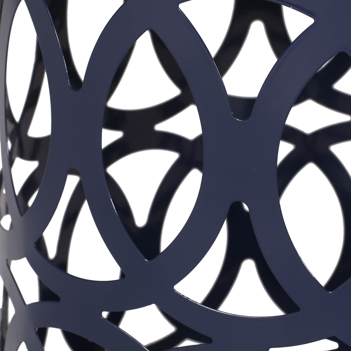 Outdoor, Metal End Table Large - Navy Blue