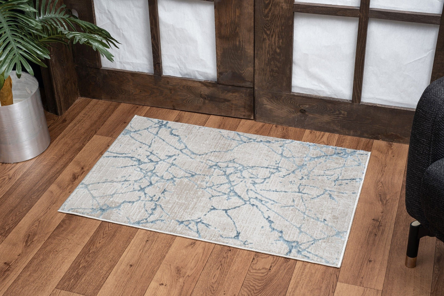 Elegance - 7'10" X 10'3" Area Rug - Blue, Polyester