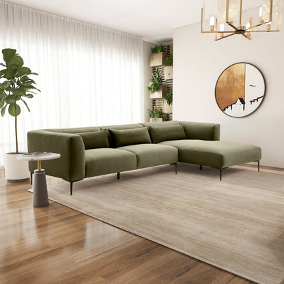 Laley - Right Facing L-Shaped Sectional - Green
