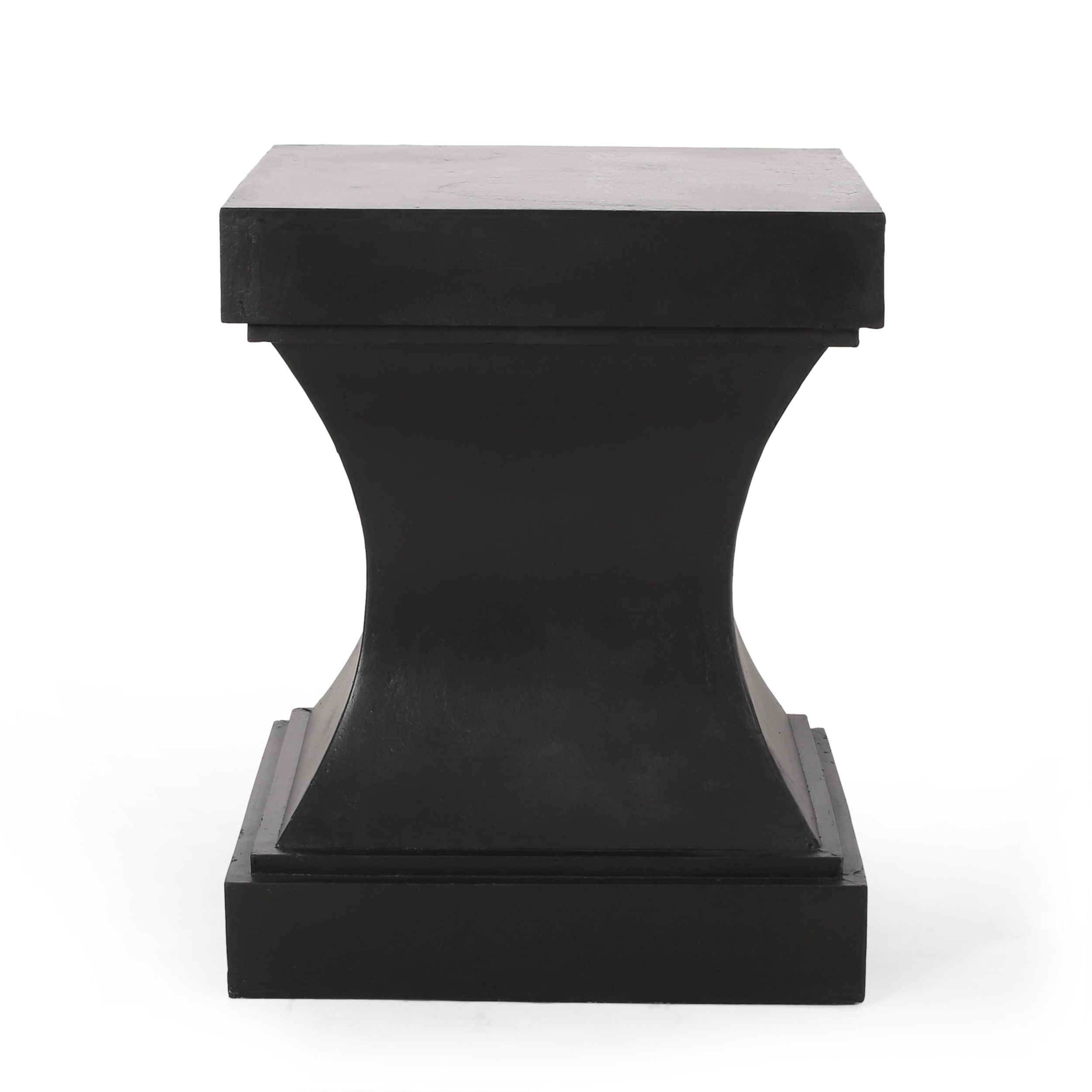Modern Athena Side Table With Pedestal Design - Black