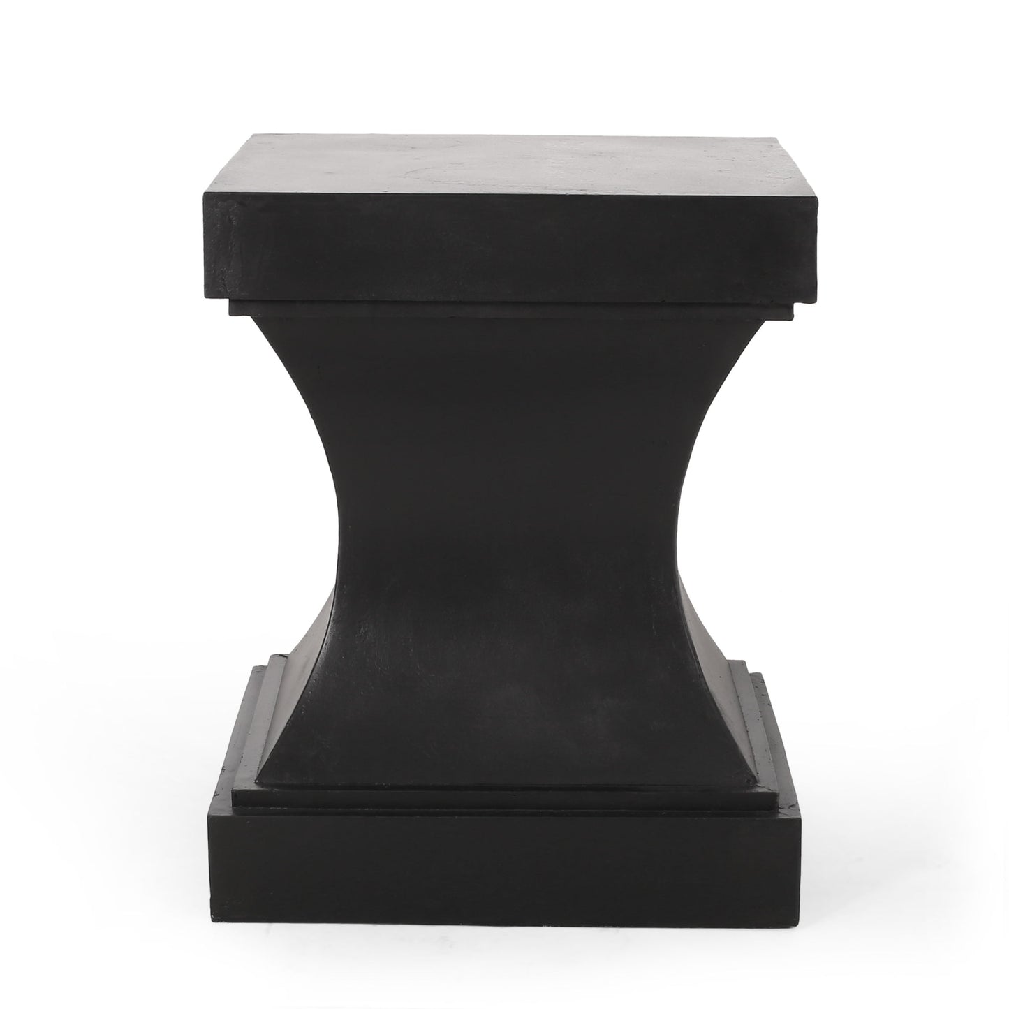 Modern Athena Side Table With Pedestal Design - Black