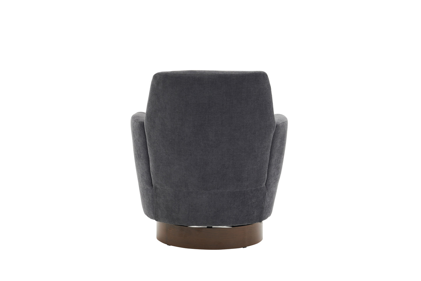 Swivel Barrel Chair, Swivel Accent Chairs Armchair For Living Room, Reading Chairs For Bedroom Comfy, Round Barrel Chairs With Gold Stainless Steel Base - Dark Gray