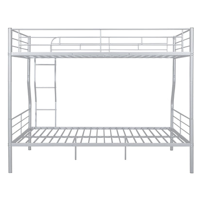Full Long Over Queen Metal Bunk Bed - Sliver