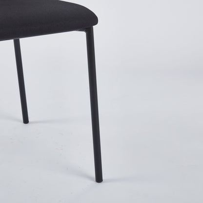 Sennit Chair, Dining Chair, Coffee Chair (Set of 4)- Black
