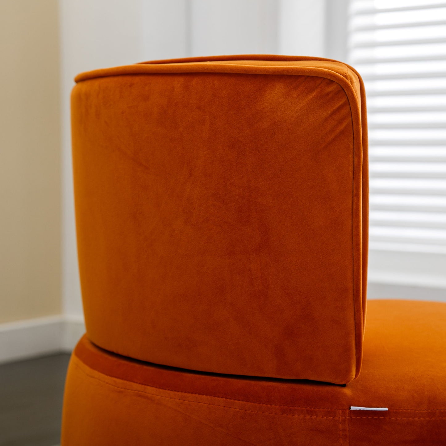 360 Degree Swivel Cuddle Barrel Accent Sofa Chair, Fluffy Round Armchair - Orange