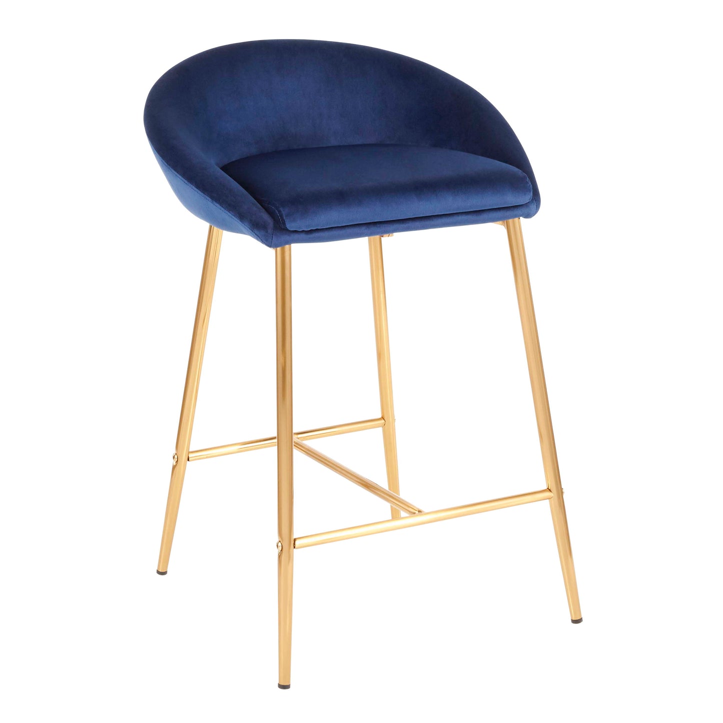 Matisse - Glam Counter Stool (Set of 2) - Gold / Blue