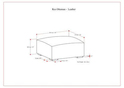 Rex - Ottoman - Brown