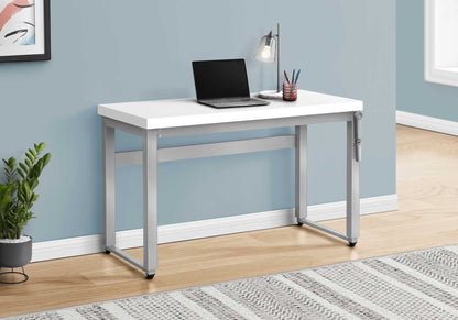 Computer Desk, Home Office, Standing, Adjustable, Laptop, Contemporary And Modern - White