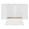 Twin Size Murphy Bed With Drawers, Cabinets, And USB Ports - White