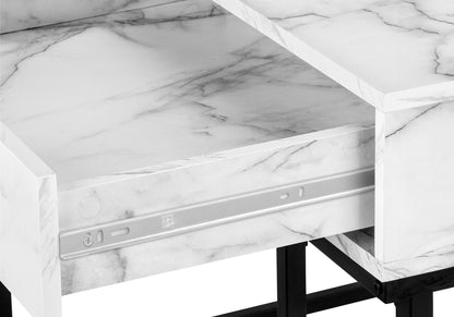 Computer Desk For Home Office, Laptop, Storage Drawers, Elegant Design - White