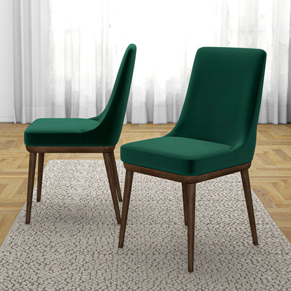Kate - Mid-Century Modern Dining Chair (Set of 2) - Fabric - Multi