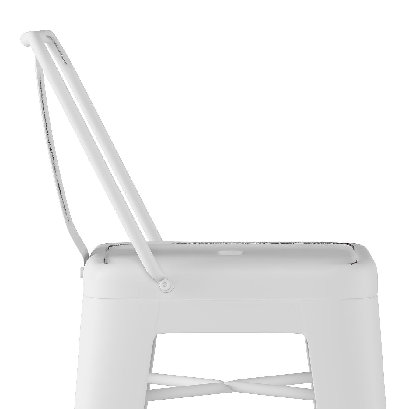 Rayne - Metal Bar Stool (Set of 2) - Distressed White