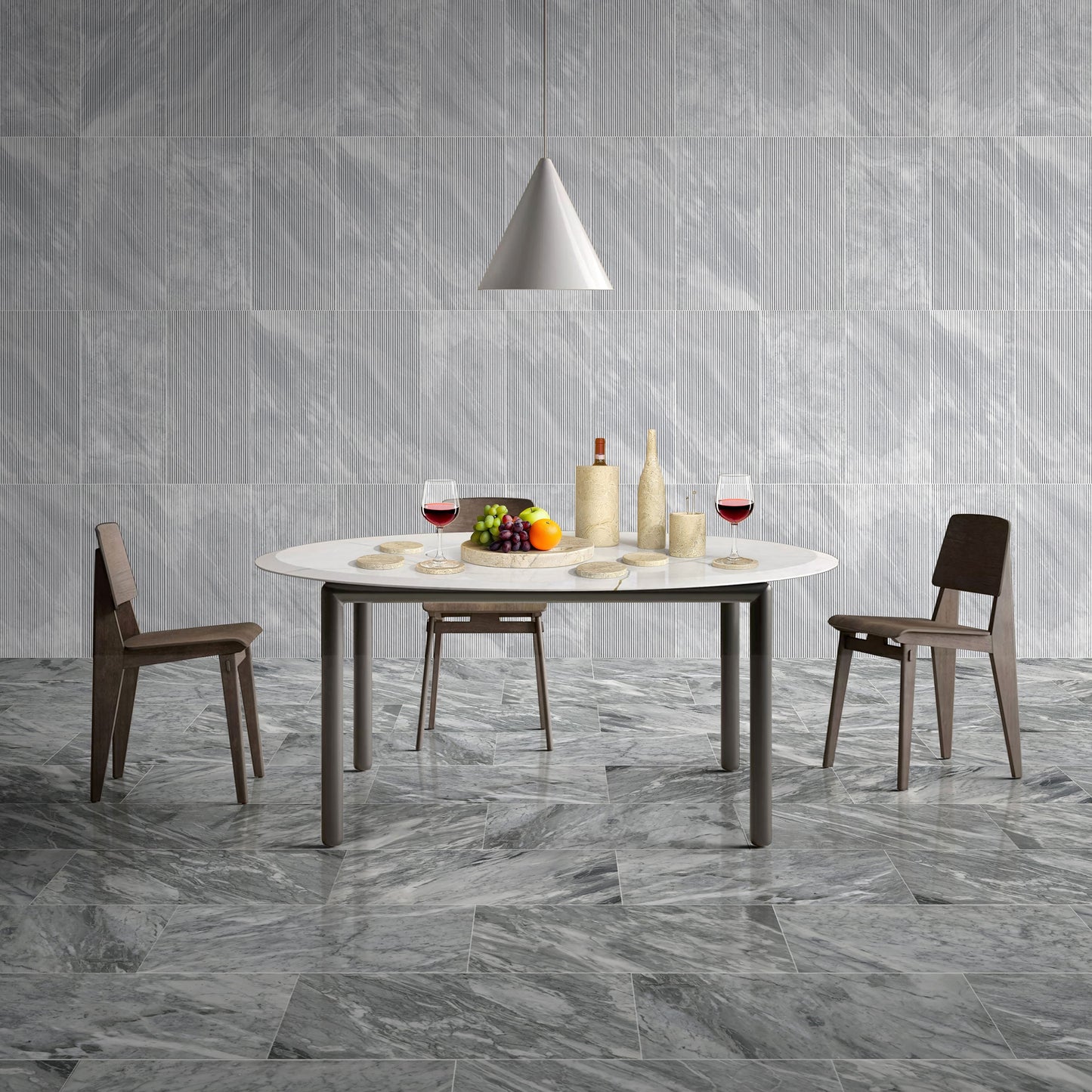 Luxury Natural Marble Dining Room Accessories Set, Genuine Marble, 10 Piece Set - Glod Yellow Beige