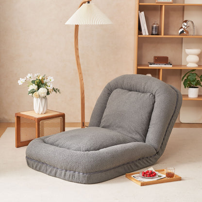 Triple Fold Down Metal Gray Sofa - Gray