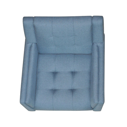 Luminaesque - Fabric Upholstered Armchair With Tufted Back - Blue
