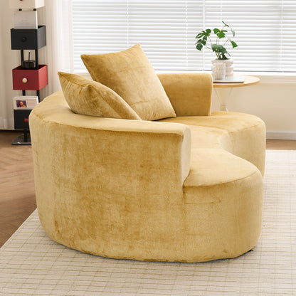 Modular Sectional Sofa With Chaise, Cloud Sectional Modern Sleeper Couch With Deep Seat, Sponge Compression Sofas - Yellow