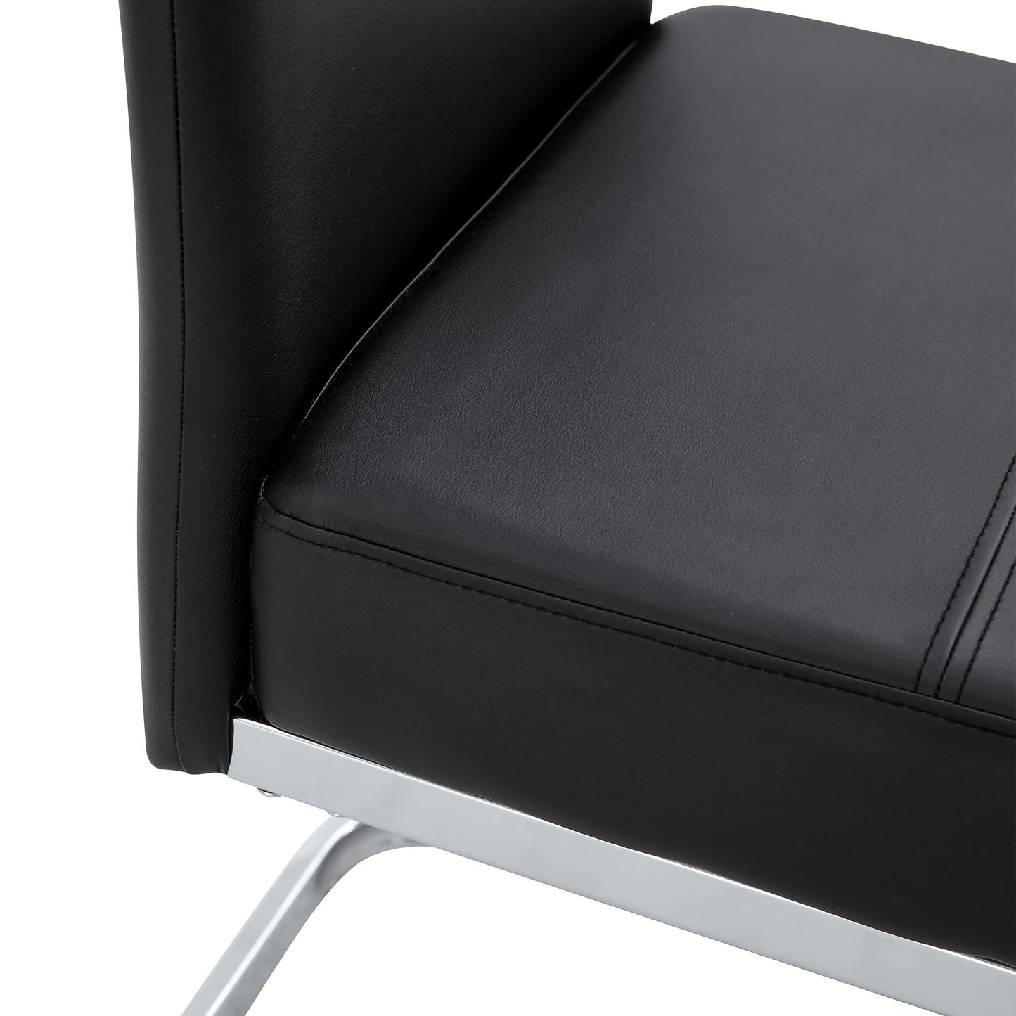 (Set of 4) Thickened Dining Chairs With Built In Spring Packages And Ergonomic Design Perfectly Blending Comfort And Elegance - Black