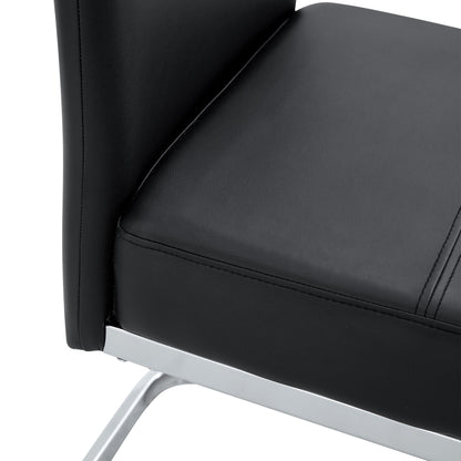 (Set of 4) Thickened Dining Chairs With Built In Spring Packages And Ergonomic Design Perfectly Blending Comfort And Elegance - Black