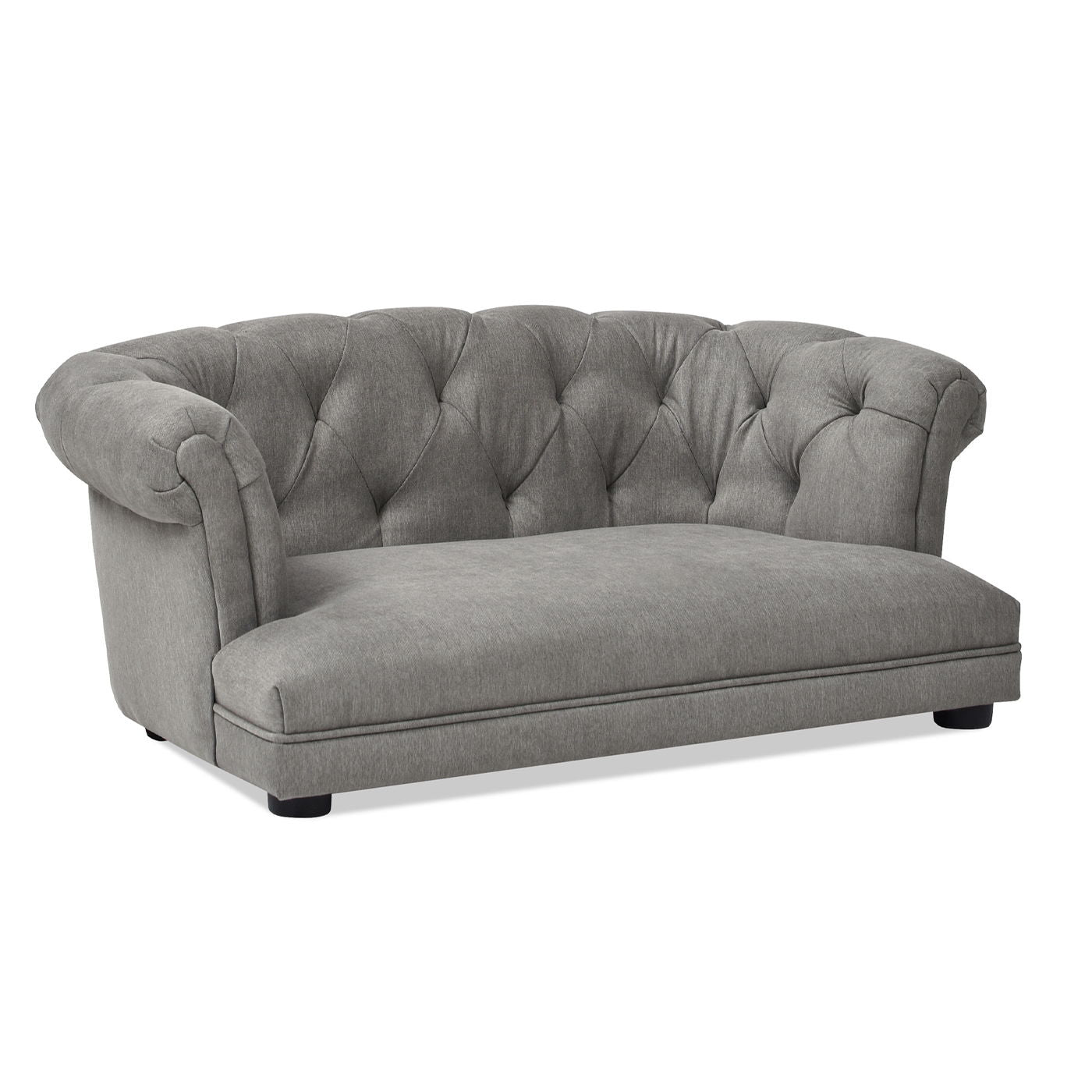 Kiki - Chesterfield Dog Sofa Bed Medium - Uptown Gray