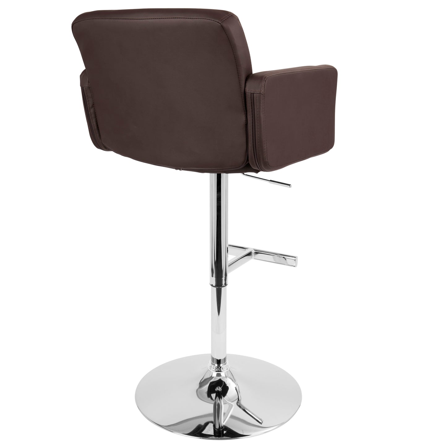 Stout - Contemporary Adjustable Barstool With Swivel - Brown